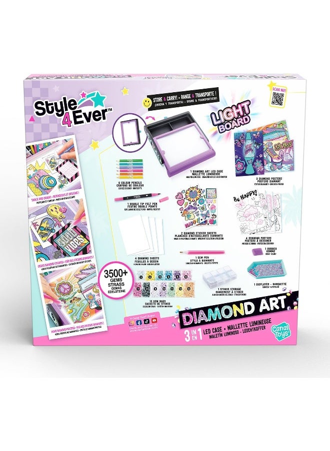 Canal Toys لوحة ضوء 3 في 1 من ستايل 4إيفر لفن الماس مع حقيبة LED - Image 3