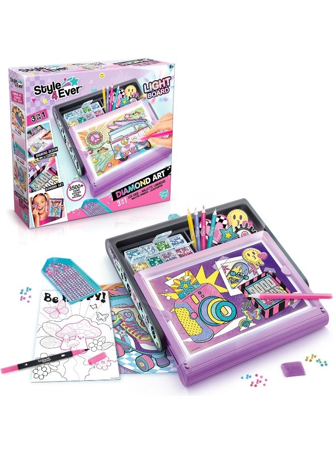 Canal Toys لوحة ضوء 3 في 1 من ستايل 4إيفر لفن الماس مع حقيبة LED - Image 2