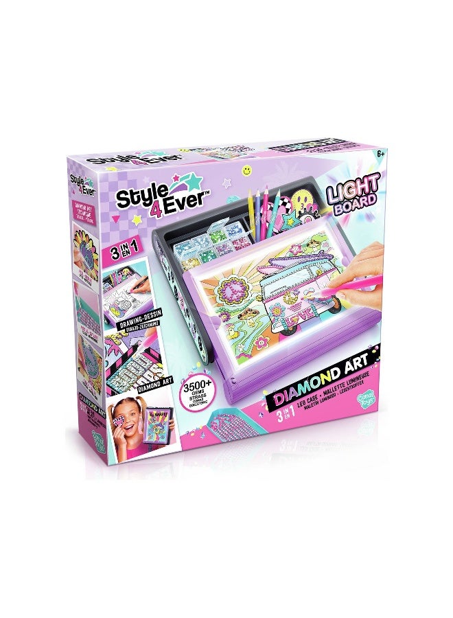 Canal Toys لوحة ضوء 3 في 1 من ستايل 4إيفر لفن الماس مع حقيبة LED - Image 1