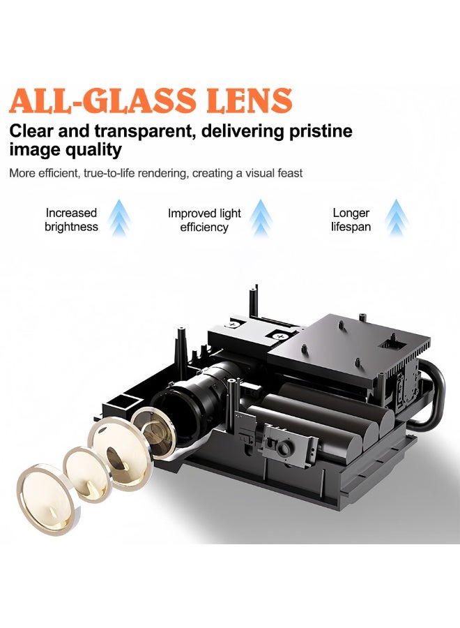 FlashHawk Projector 4K Home Cinema - 700 ANSI Native 1080P Mini Portable Smart Android OS Projectors with WiFi 6 And Bluetooth 5 For Outdoor Movie, Auto Focus and Keystone, 3D Stereo Sound - Image 5