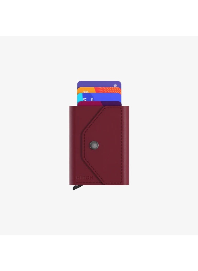 Hitch Wallet Natural genuine leather BlockFold - The Professional's Choice -Burgundy - Image 2