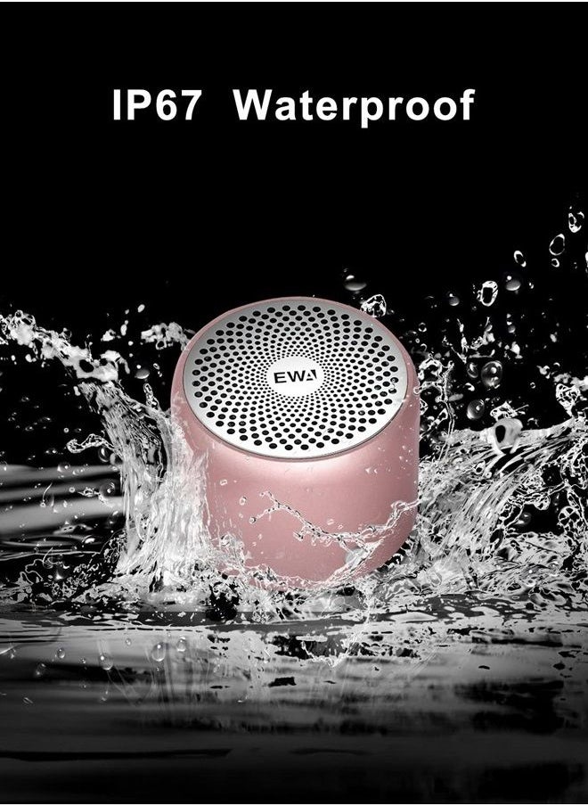 A106 Portable Mini Bluetooth Speaker, Enhanced Bass and High Definition Sound, Portable Design, for iPhone, iPad,Nexus,Laptops and More (Rosegold)