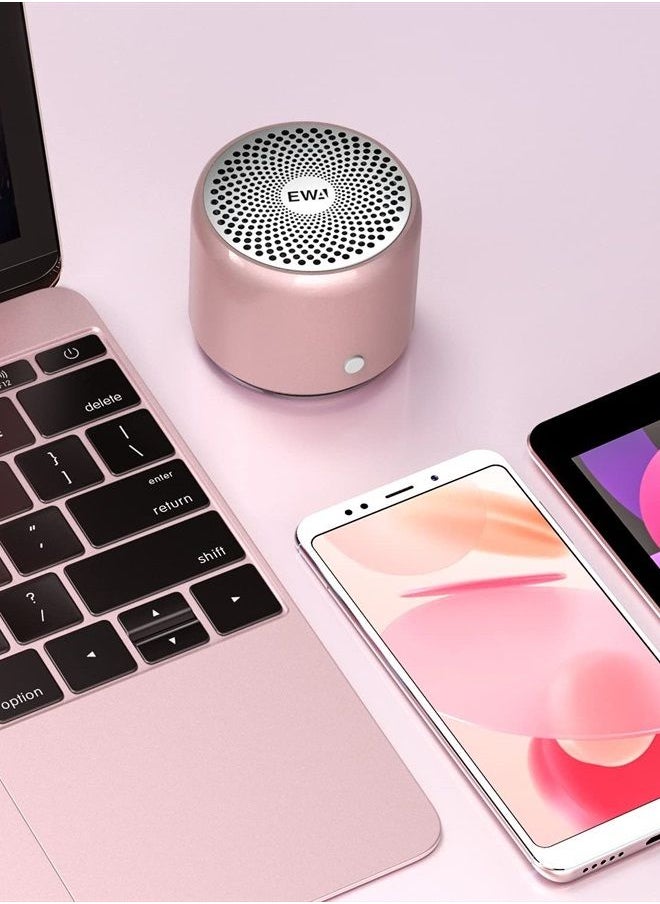 A106 Portable Mini Bluetooth Speaker, Enhanced Bass and High Definition Sound, Portable Design, for iPhone, iPad,Nexus,Laptops and More (Rosegold)