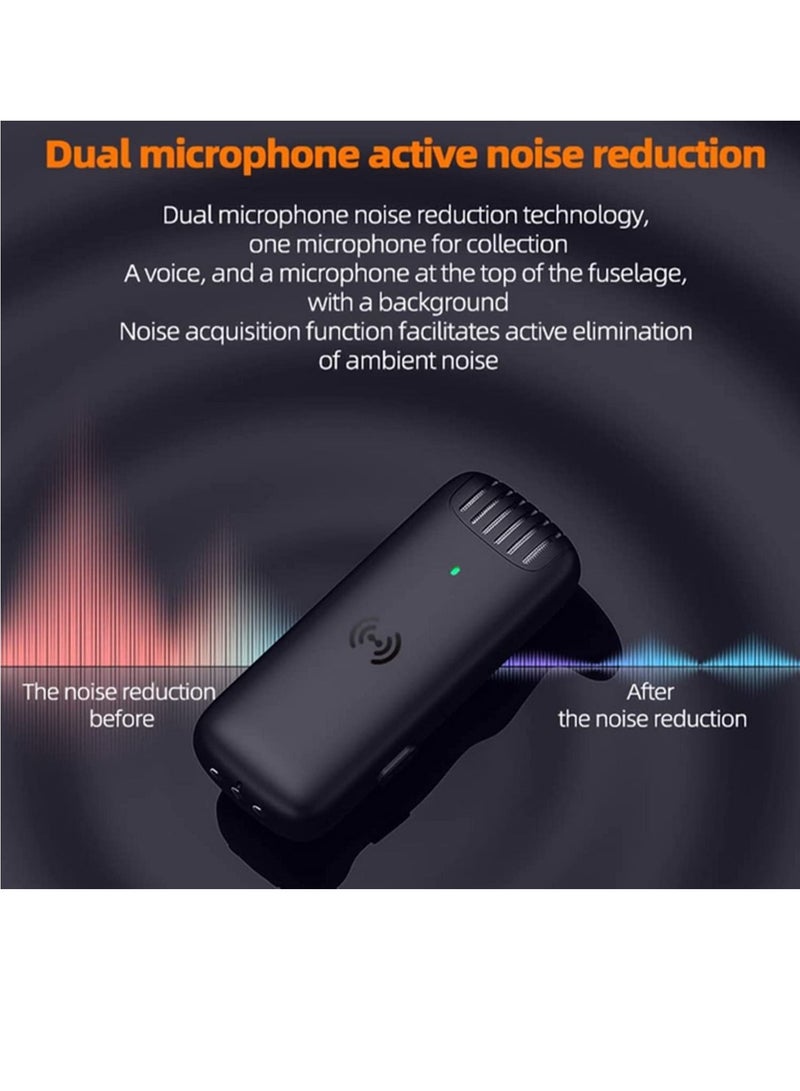 Type-C Wireless Lavalier Microphone with Charging Case Plug & Play 2.4G Lapel Mic for Live Stream Vlog Video Recording Clear Timbre/Auto Sync - Image 3