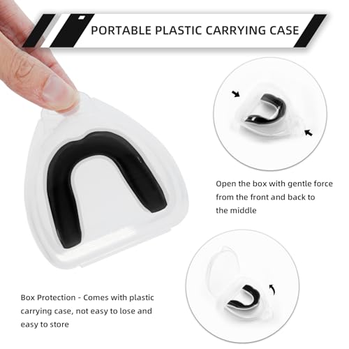 LPONJAR 5 Pack Kids Youth Mouth Guard for Sports, Boys Girls Mouth Guard with Case, Child Teen Sports Mouthguard for Football Lacrosse Basketball Boxing Soccer Taekwondo MMA Karate - Image 5