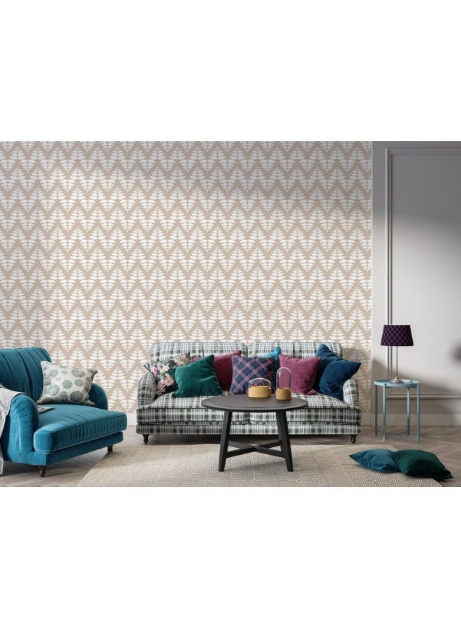 Home Gallery Geometric Sahara Geo Gold Fabric Wallpaper Covers An Area ​​Up To 4.2Mx3M With Adhesive  And Smoothing Tool - Image 3