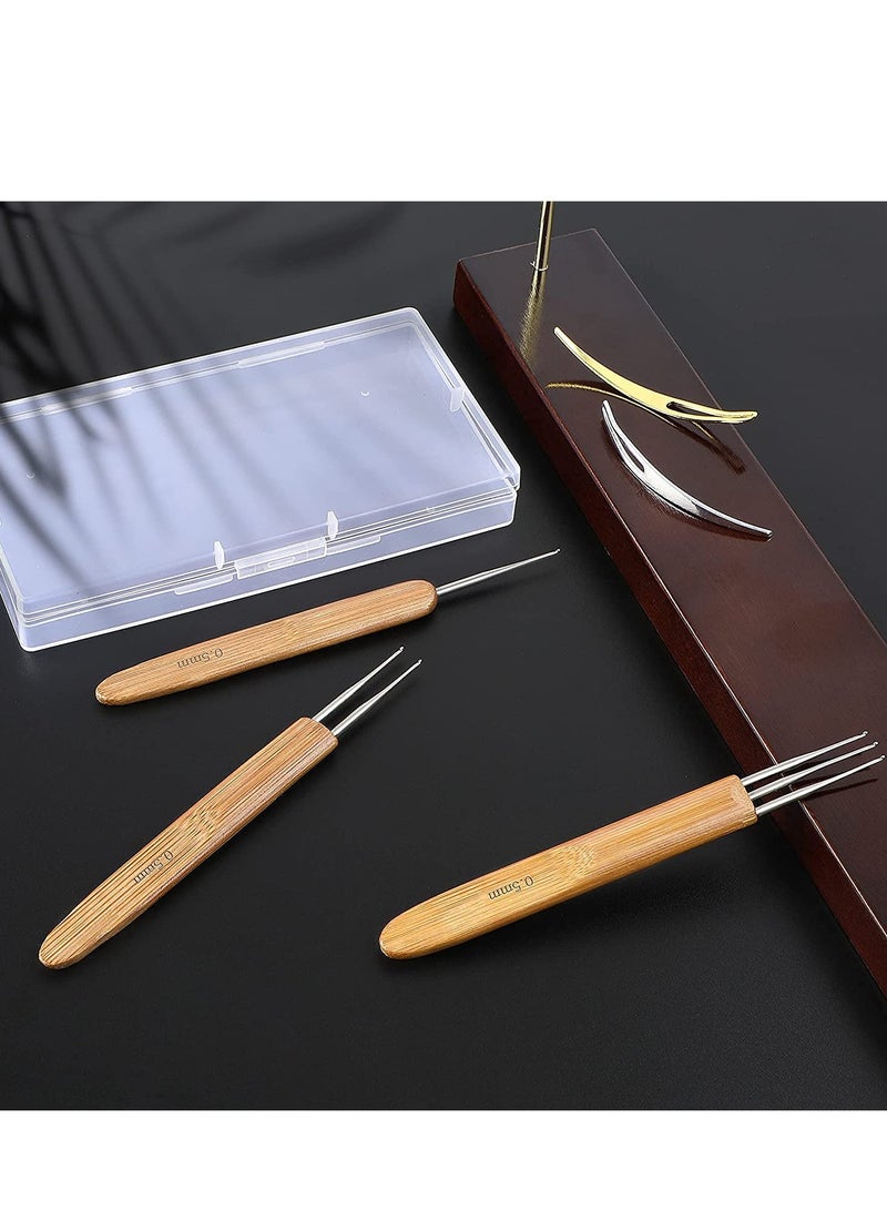 SOLARAE Crochet Tool for Braid Knitting Hook Interlocking Handicraft Extension Tightening Accessories Hair Necessities, Practical and Convenient Worth Having 0.5 mm - Image 5