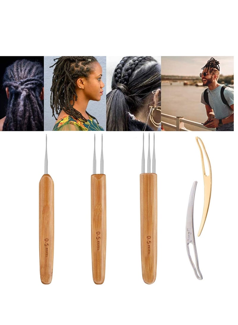 SOLARAE Crochet Tool for Braid Knitting Hook Interlocking Handicraft Extension Tightening Accessories Hair Necessities, Practical and Convenient Worth Having 0.5 mm - Image 1