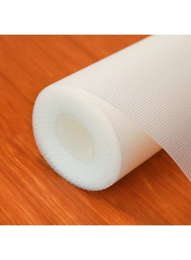 مفرش مقاوم للانزلاق للارفف وادراج المطبخ من ولبين (لفة 45 سم × 3 متر) مفرش طاولة قوي مقاوم للماء للحمام والثلاجة، نسيج متعدد الاغراض (شفاف، ابيض)، اسيتات فينيل الايثيلين - Image 3