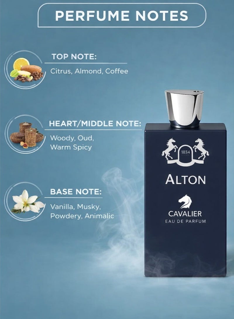 Cavalier Perfume Luxury Unisex Perfume The Cavalier Alton Perfume 100ml | Long Lasting Unisex Perfume with Warm Spicy, Coffee & Musky Blend with Almond Touch | Unisex Eau de Parfum - Image 2