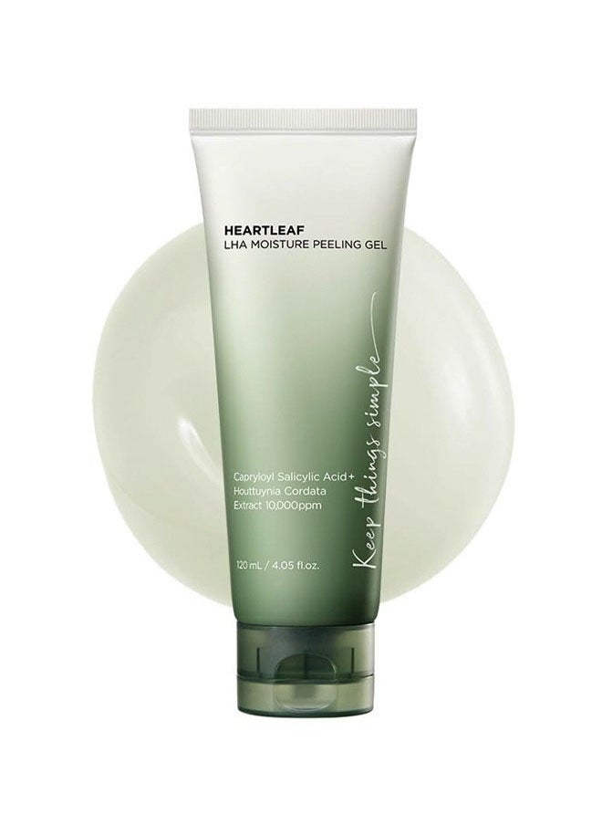 JS Heartleaf LHA Moisture Peeling Gel 120ml, Gentle Cleanser and Exfoliator With LHA, Remove Dead Skin Cells and Smooth Skin Texture, Salicylic Acid Acne Cleanser For Bright and Soft Skin  - Image 1