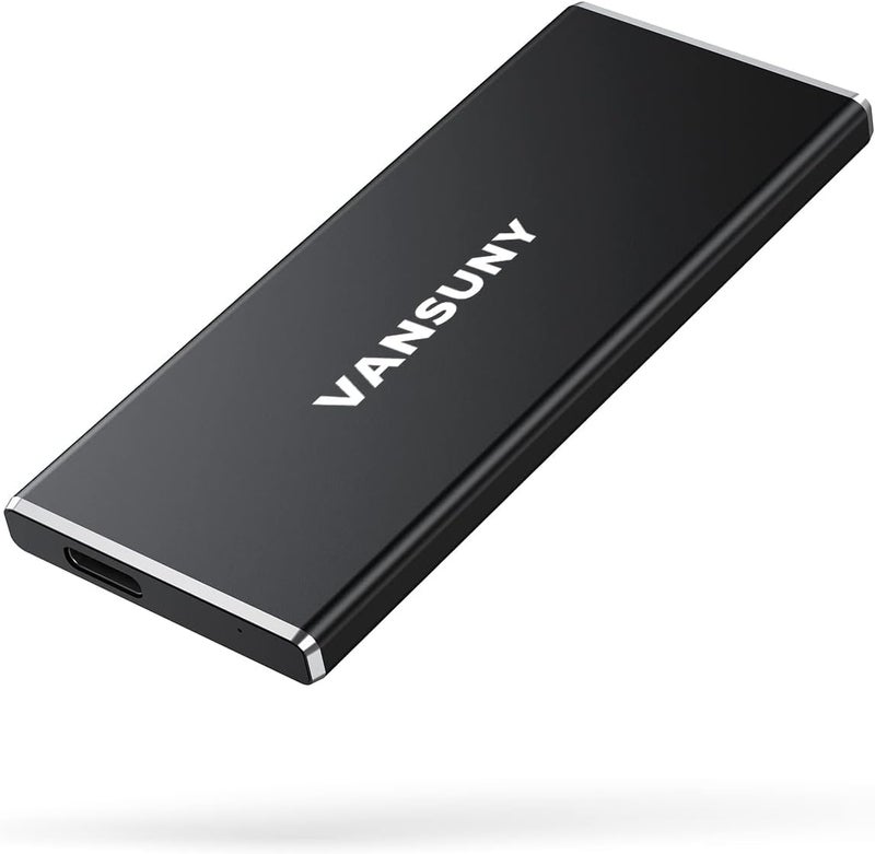 Vansuny 2TB Portable External SSD, USB 3.1 Gen2 Up to 500MB/s Solid State Drive, Metal USB C Mini Portable External Hard Drive for PC, Laptop, Phones and More - Image 1