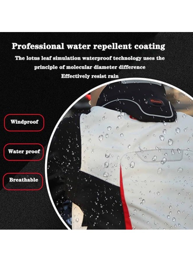 Riding Tribe Waterproof Motorcycle Set, Bike Rider Set 2-Piece Set, Motorcycle Reflective Jersey with Removable Cotton Liner and 11 Protective Gear  - Image 3