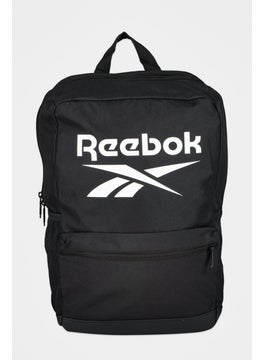 Reebok Men Brand Logo Bagpack, Black/White  - Image 1