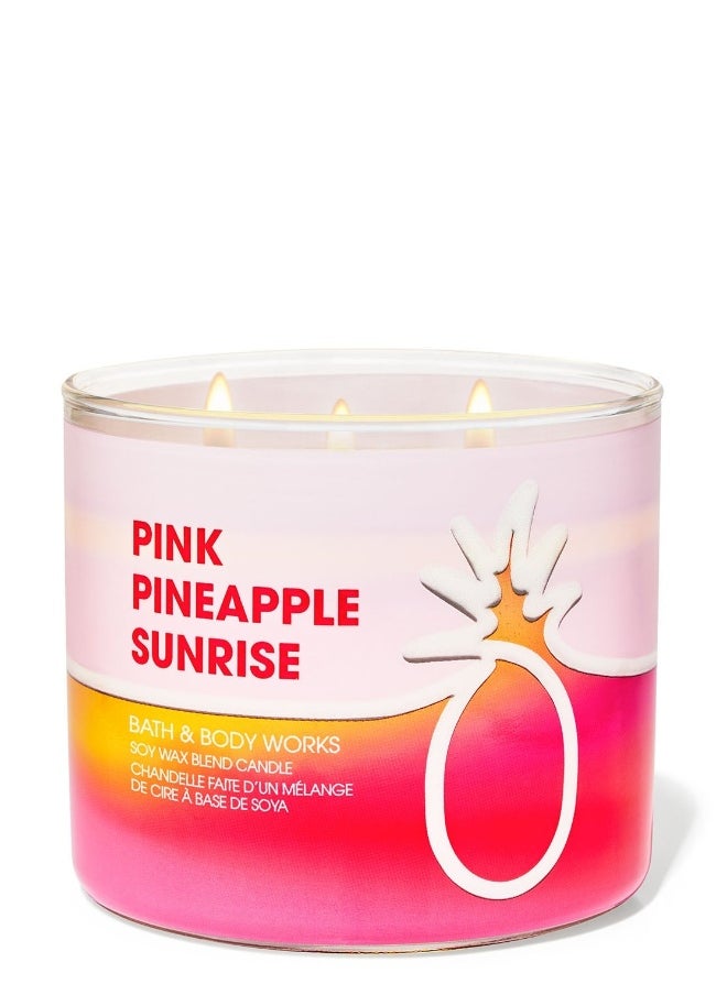 Bath & Body Works Pink Pineapple Sunrise 3-Wick Candle 