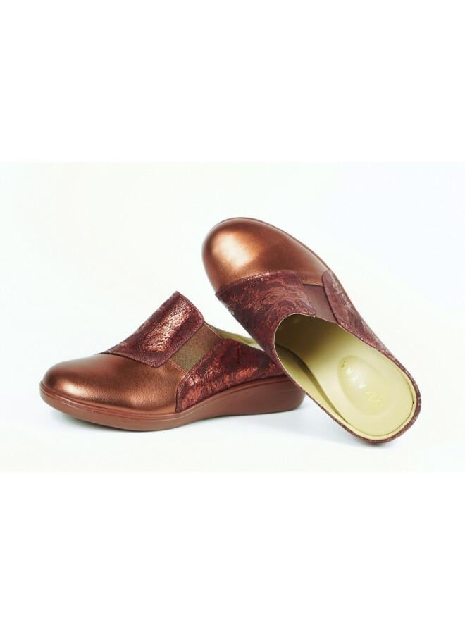 ZAYNA 092-3175 Zayna Ladies Casual Slides 2418-32A Maroon - Image 2