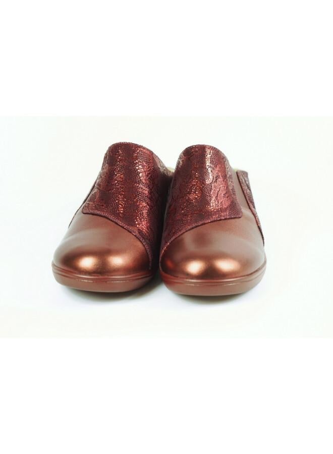 ZAYNA 092-3175 Zayna Ladies Casual Slides 2418-32A Maroon - Image 3