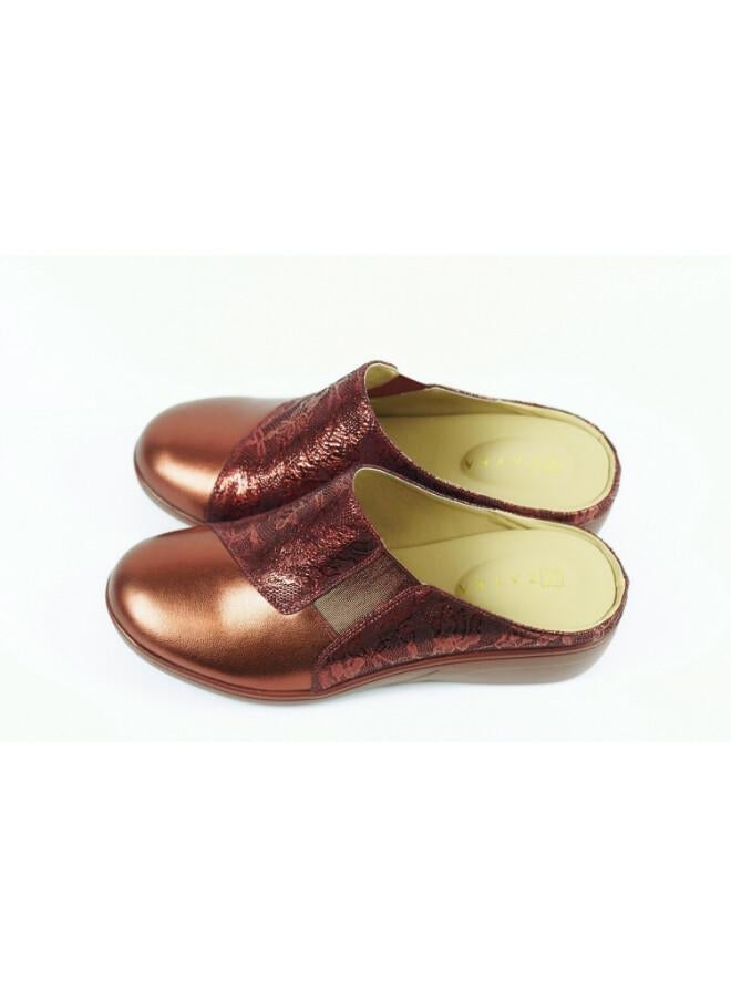 ZAYNA 092-3175 Zayna Ladies Casual Slides 2418-32A Maroon - Image 5