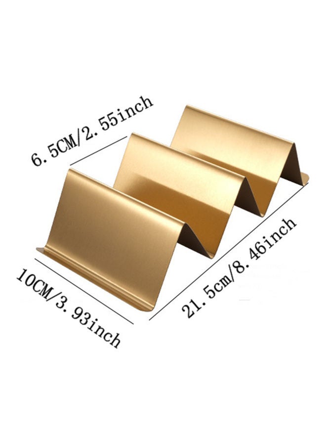 إسكدنيا رف تاكو من الستانلس ستيل ذهبي - Image 2