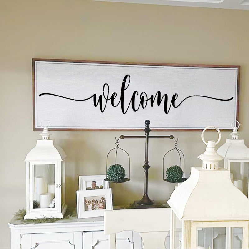 Boqon Welcome Stencils for Painting on Wood Door mats, Reusable Funny Hello Welcome Home Stencils for Doormat Crafts Furniture Sign DIY Canvas (mat10) - Image 5
