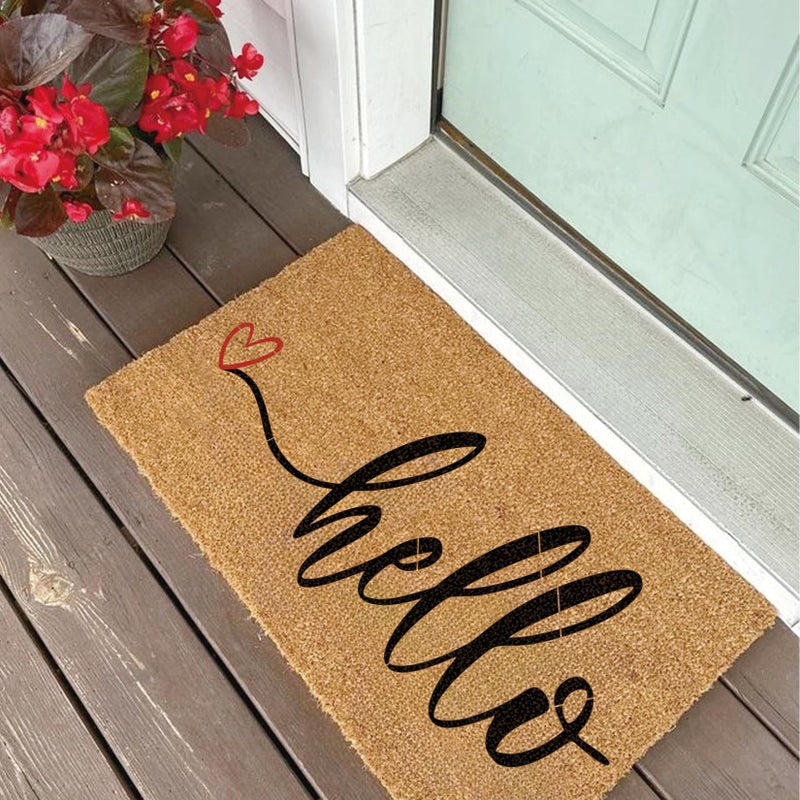 Boqon Welcome Stencils for Painting on Wood Door mats, Reusable Funny Hello Welcome Home Stencils for Doormat Crafts Furniture Sign DIY Canvas (mat10) - Image 2
