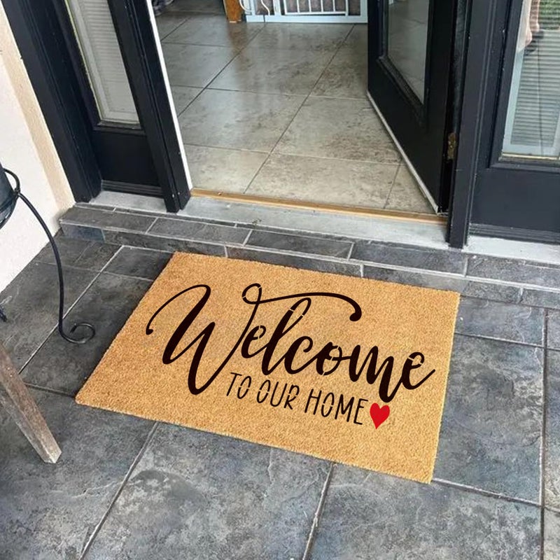 Boqon Welcome Stencils for Painting on Wood Door mats, Reusable Funny Hello Welcome Home Stencils for Doormat Crafts Furniture Sign DIY Canvas (mat10) - Image 3