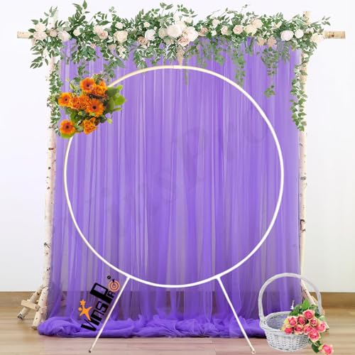 VinsPro Round Arch Balloon Decoration Stand-Round Shape | White Colour | with Masking Tape and Glue (White, 150 CM Diameter),Polyvinyl Chloride (PVC),pack of 1 - Image 1