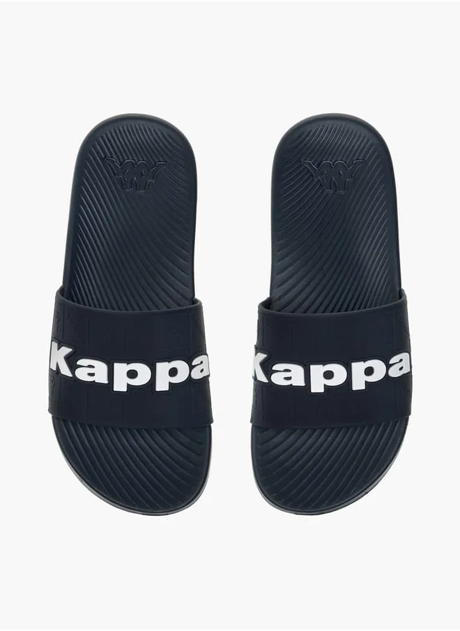 Kappa Boys' Logo Embossed Slip-On Slides