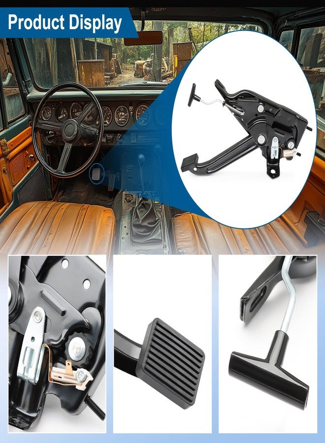 keriolee 5093656AA Parking Emergency Brake Pedal Assembly Fit For 87-95 Jeep Wrangler YJ, 76-86 Jeep CJ6 CJ7 CJ8，Replace 5093656AA, J5355477, J5363420, 52003176, 53009159, 52008250 Brake Pedal Replacement - Image 3