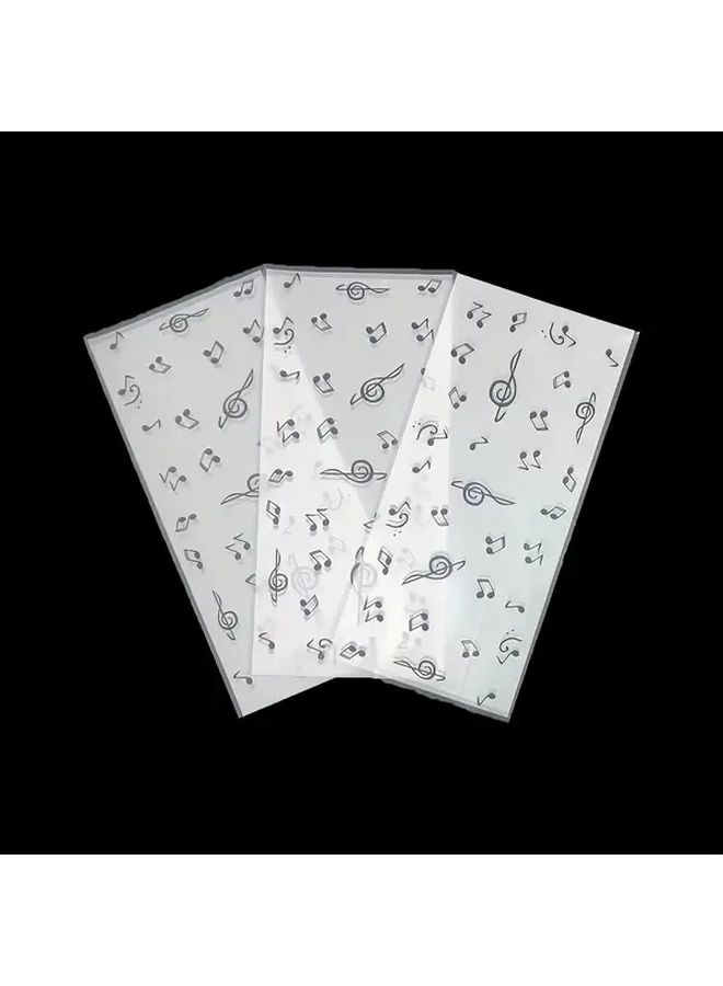 100pcs Musical Note Candy Bags 5.12x10.63inch Cellophane Gift Bags With Golden Twisted Ties For Celebration Party Supplies - Image 4