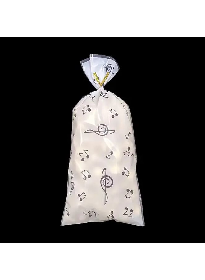 100pcs Musical Note Candy Bags 5.12x10.63inch Cellophane Gift Bags With Golden Twisted Ties For Celebration Party Supplies - Image 5