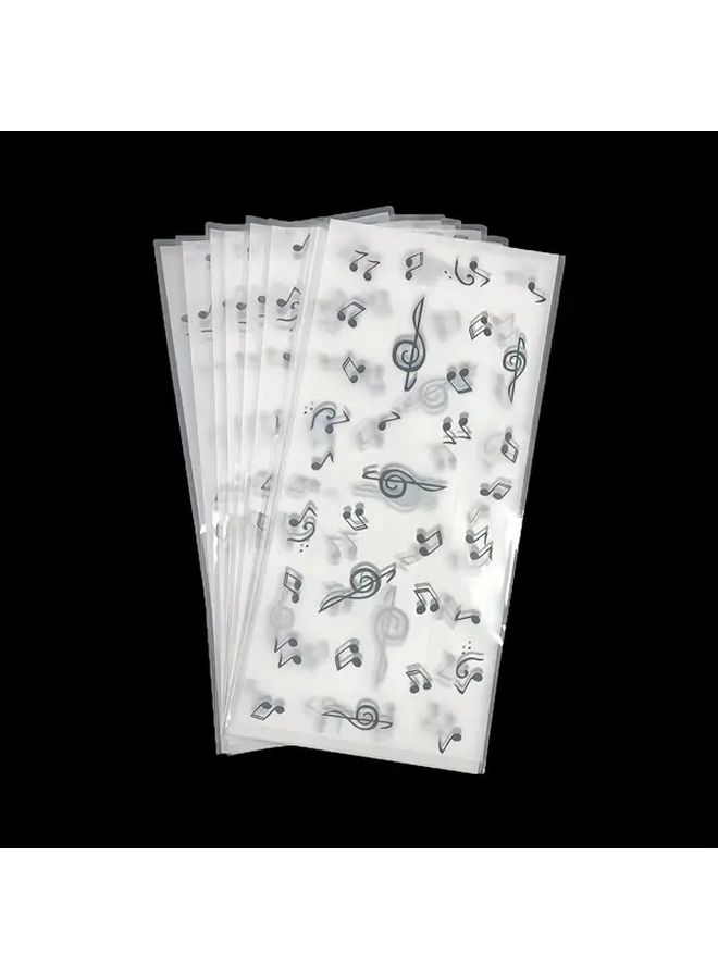 100pcs Musical Note Candy Bags 5.12x10.63inch Cellophane Gift Bags With Golden Twisted Ties For Celebration Party Supplies - Image 3