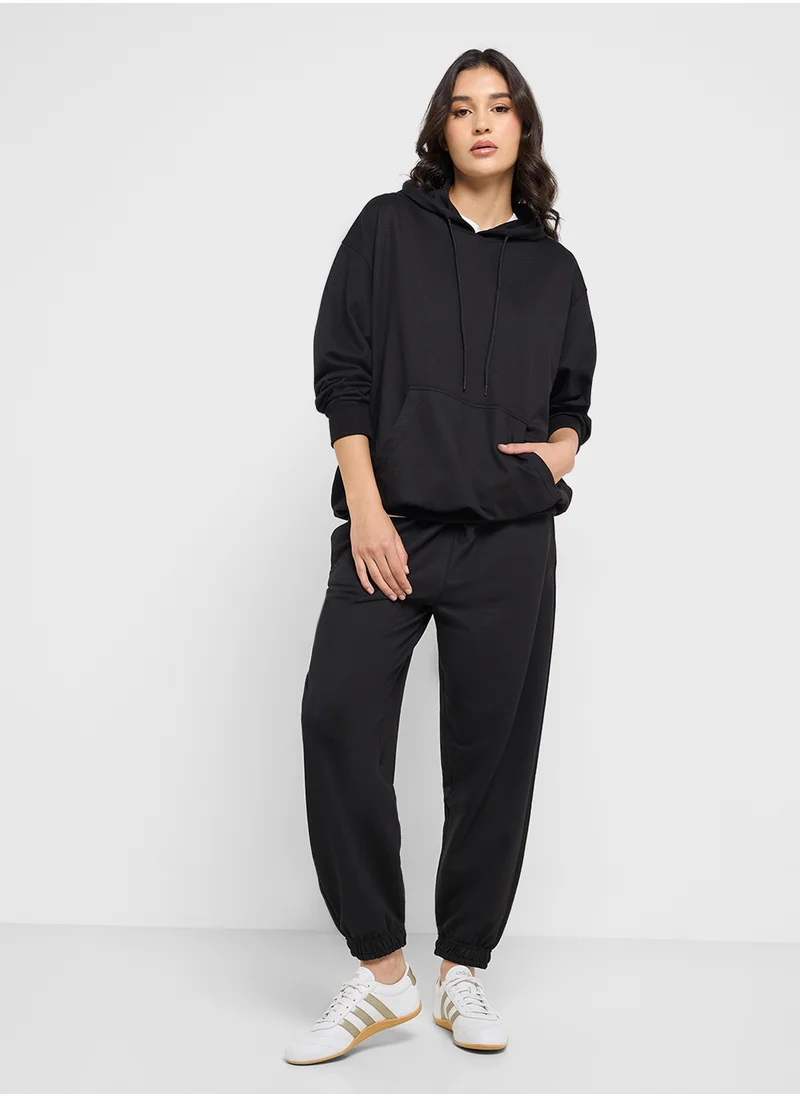 جينجر بيسيكس Oversize Hooded Sweatshirt & Joggers Set