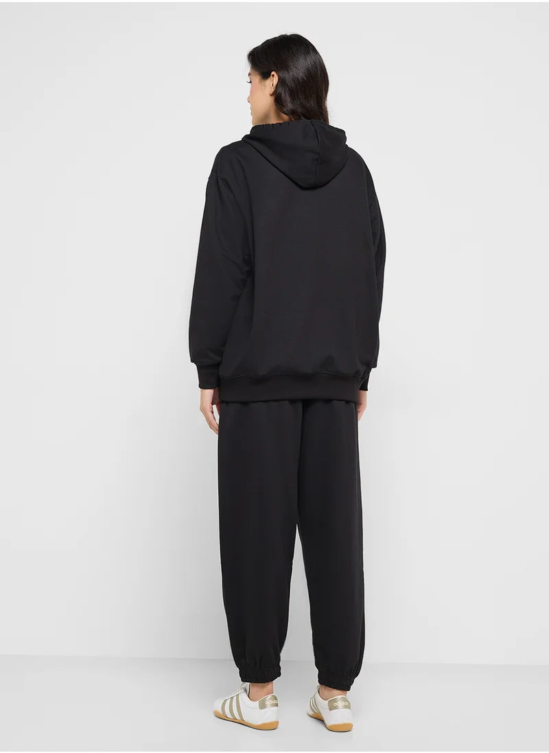 جينجر بيسيكس Oversize Hooded Sweatshirt & Joggers Set