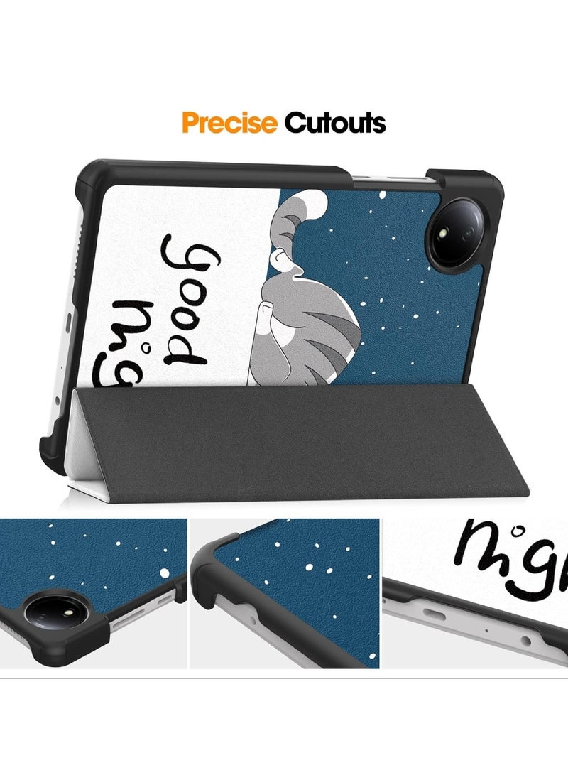 VKL Flip Case Compatible with Xiaomi Redmi Pad SE 4G 8.7, PU Leather Cover With Stand Function, 360° Protective - Cat - Image 5