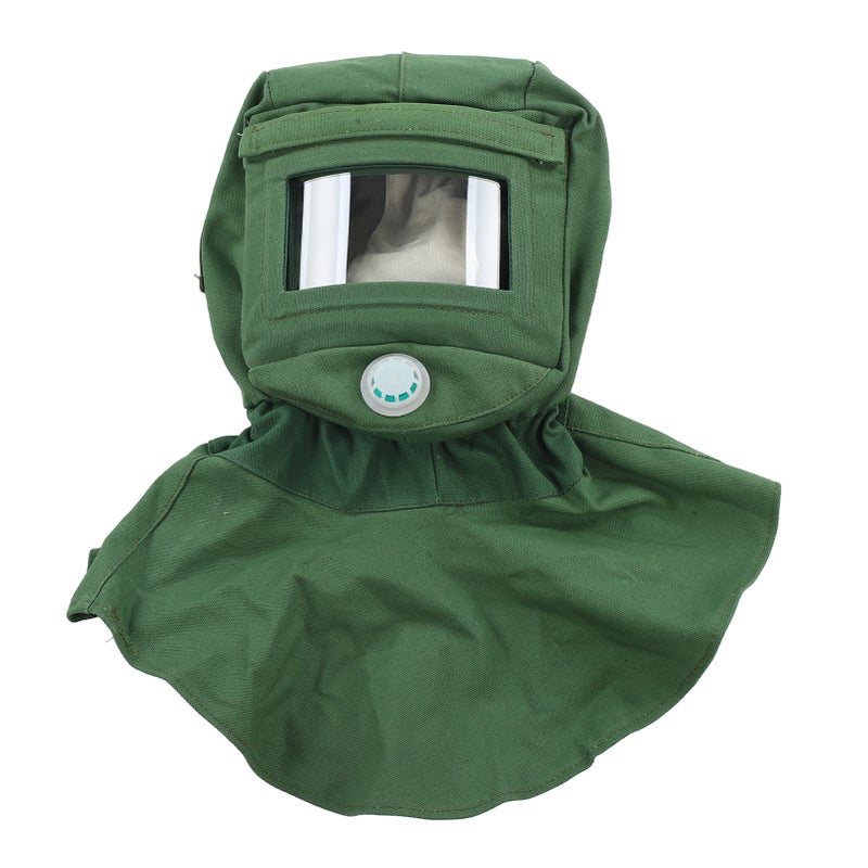 Sand Blasting Hood Cap Face Shield Vent Dustproof Windproof Canvas Shawl Cut Scratch Heat Resistant Neck Protector - Image 4