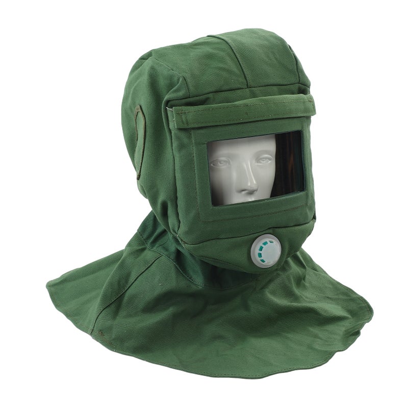 Sand Blasting Hood Cap Face Shield Vent Dustproof Windproof Canvas Shawl Cut Scratch Heat Resistant Neck Protector - Image 5