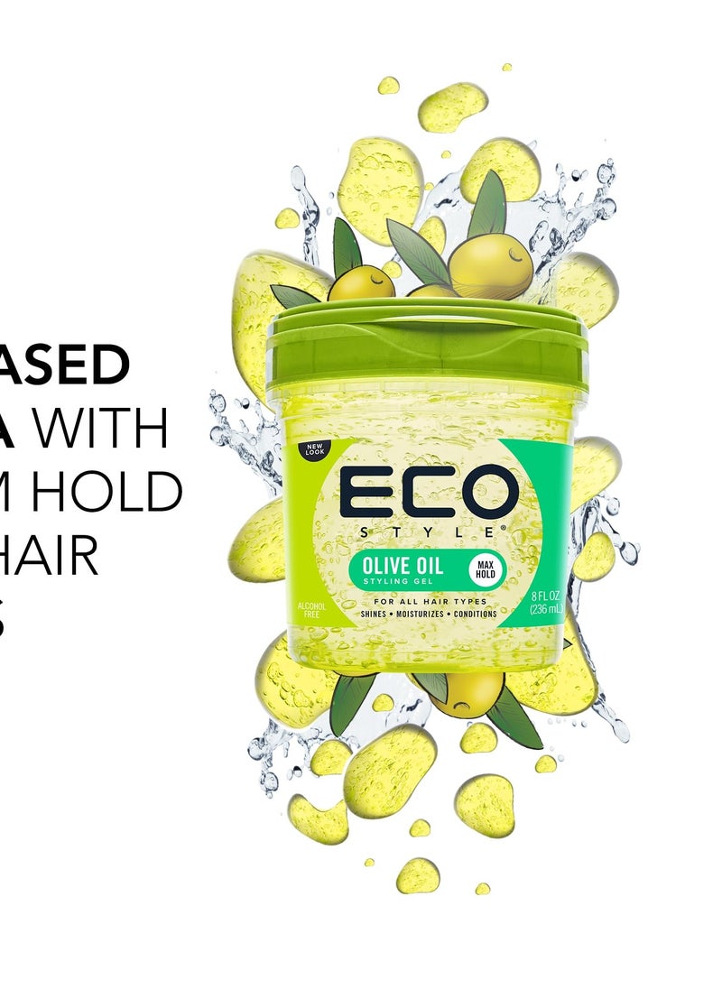 ECO STYLER Ecostyle Olive Oil Styling Gel Green 236 ml‏  - Image 3
