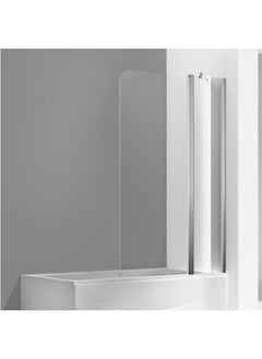 Milano Bathtub Screen 1100*1500 Chrome (Pb-2B) | Tempered Glass Free Standing Bathtub | Floor Standing Bath Tub For Toilet Bathroom Washroom - Chrome Frame