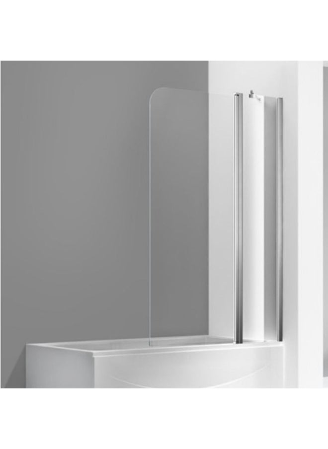 DANUBE HOME - Milano Bathtub Screen 1100*1500 Chrome (Pb-2B) | Tempered Glass Free Standing Bathtub | Floor Standing Bath Tub For Toilet Bathroom Washroom - Chrome Frame - Image 1