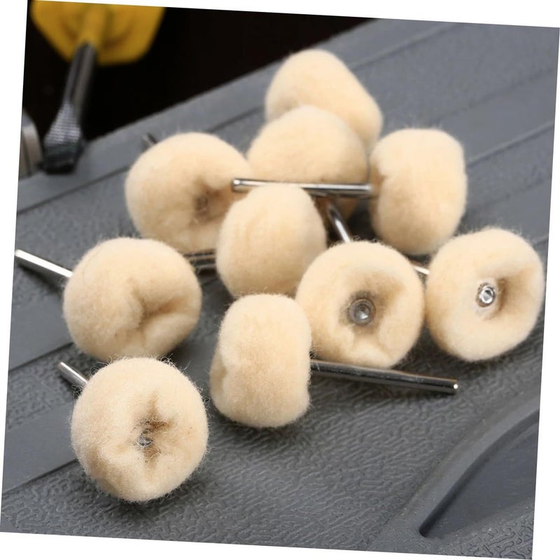 Cabilock 10pcs Fine Wool Polishing Heads Mini Cotton Buffing Wheel for Metal - Image 4