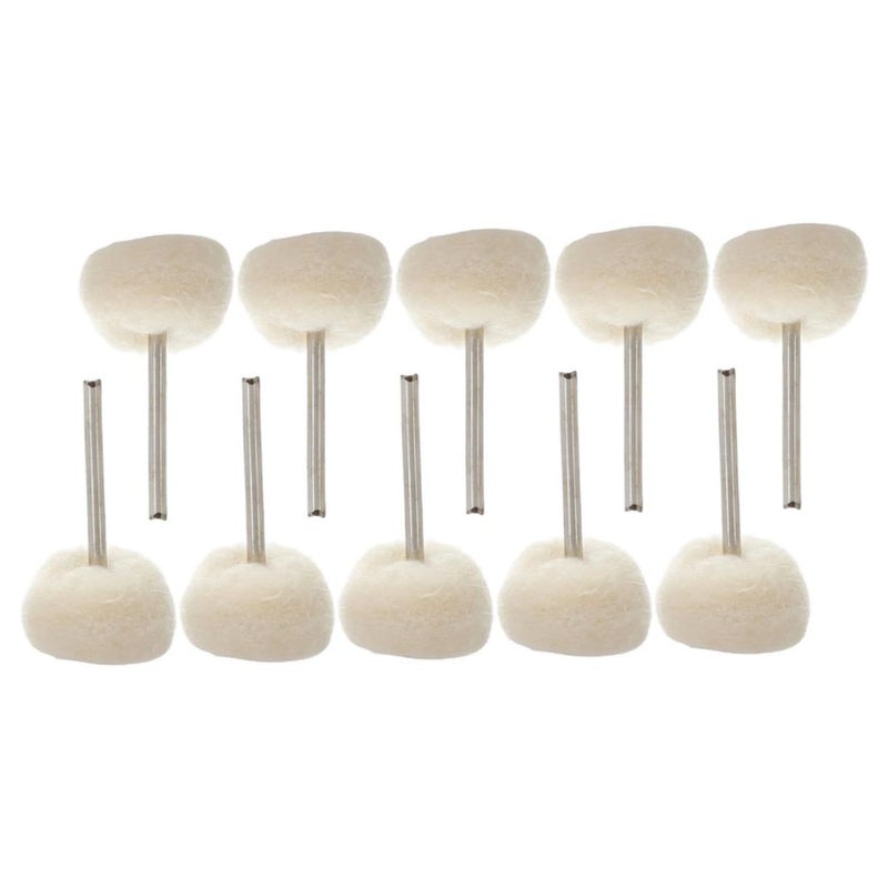 Cabilock 10pcs Fine Wool Polishing Heads Mini Cotton Buffing Wheel for Metal - Image 2