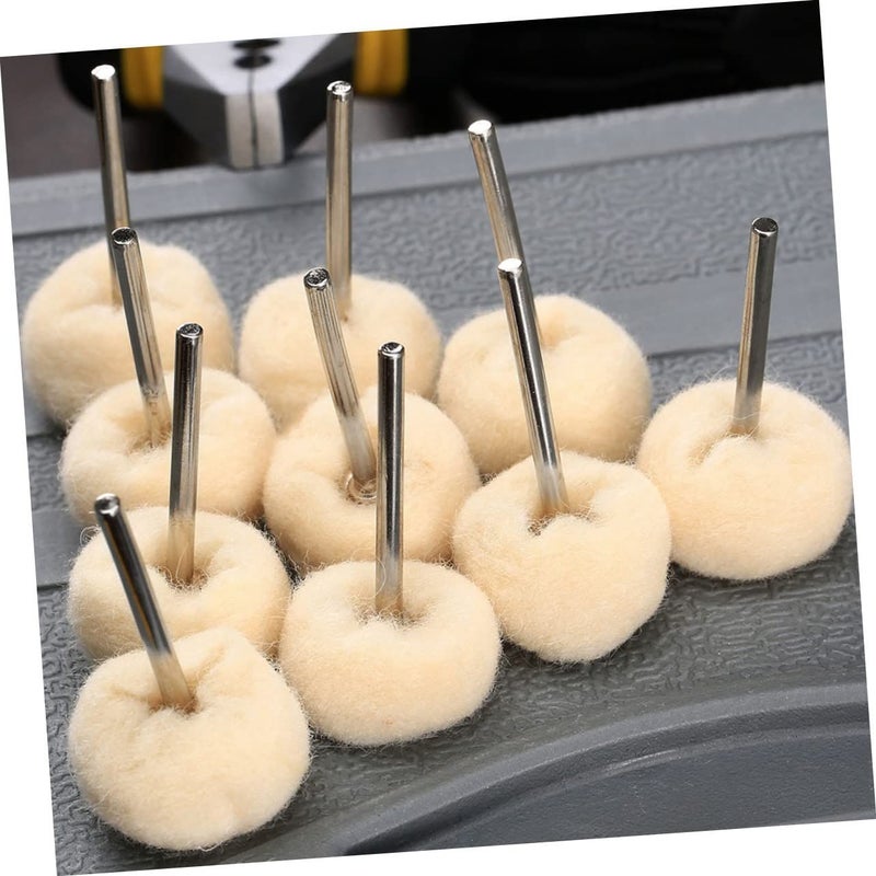 Cabilock 10pcs Fine Wool Polishing Heads Mini Cotton Buffing Wheel for Metal - Image 5