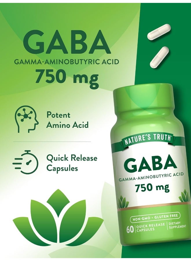 Nature's Truth جابا 750 مجم لعلاج التوتر والمزاج، 60 كبسولة - Image 5