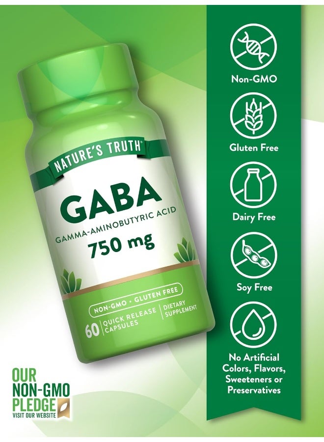 Nature's Truth جابا 750 مجم لعلاج التوتر والمزاج، 60 كبسولة - Image 3