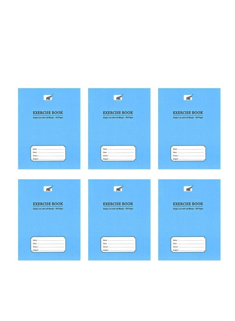 Psi 6-Piece Single Line Exercise Notebook 100 Pages  - Image 2