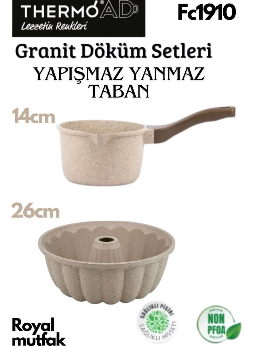 ThermoAD 2 Piece Mink Set (Sauce Bowl & Milk Bowl - Cake Mold)  - Image 1