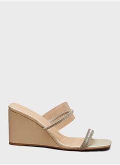 Double Strap Wedge Sandals