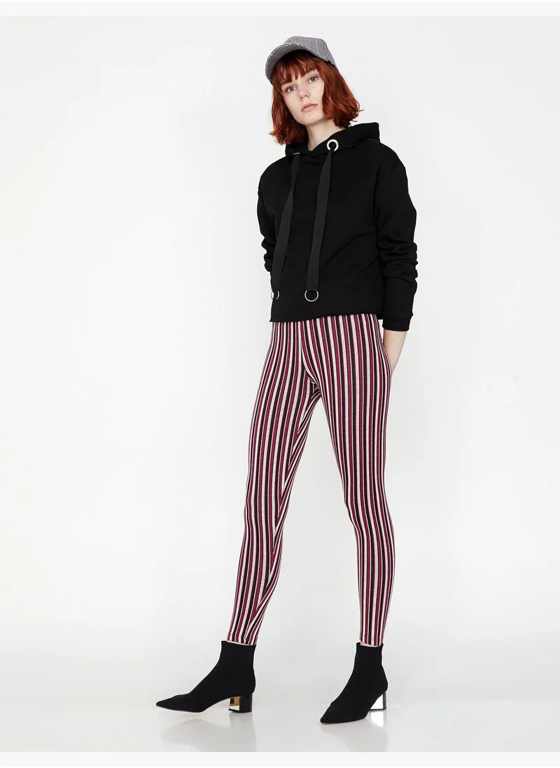 كوتون Striped Leggings