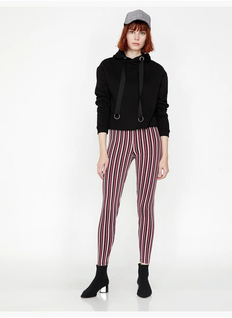 كوتون Striped Leggings